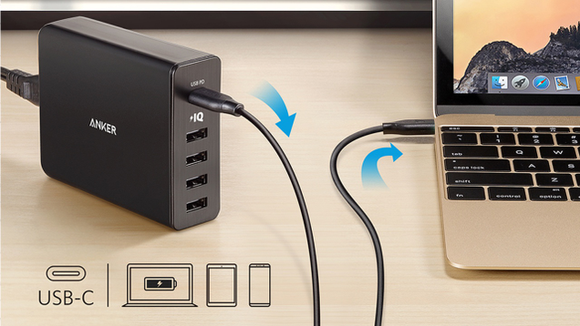 Anker USB-C Power Delivery PowerPort+ 5 | $35 | Amazon | Promo code ANKER517